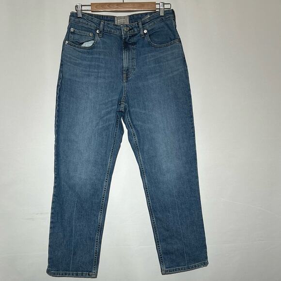 Everlane The High Rise Ankle Straight Leg Jeans Blue Womens Size 30 - Picture 2 of 9
